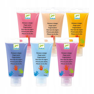 Djeco farby na prsty 6 ks x 75 ml